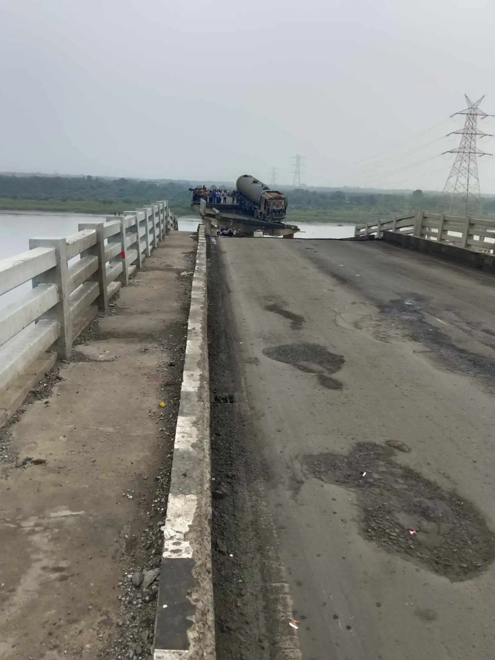 The Site of the accident showing the spot where the bridge had collapsed