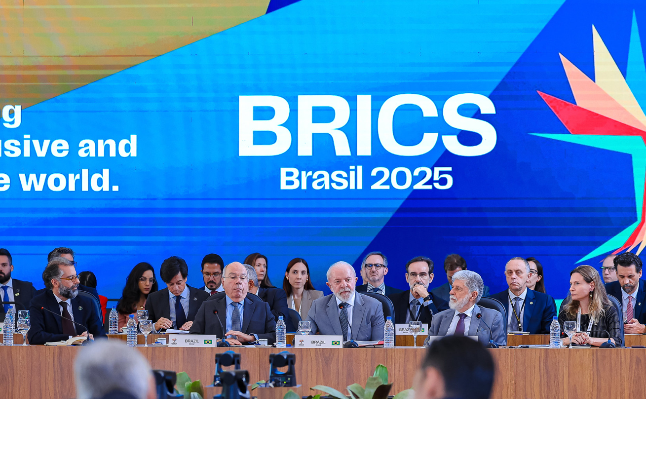 Brazilian President Lula da Silva addresses delegates at the BRICS 2025 Summit in Rio, emphasizing inclusive global governance and South-South cooperation.