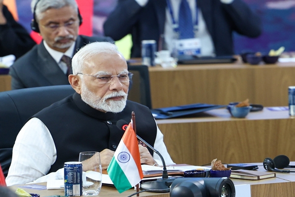 Prime Minister of India, Narendra Modi addresses the delegates of the BRICS Summit 2025.