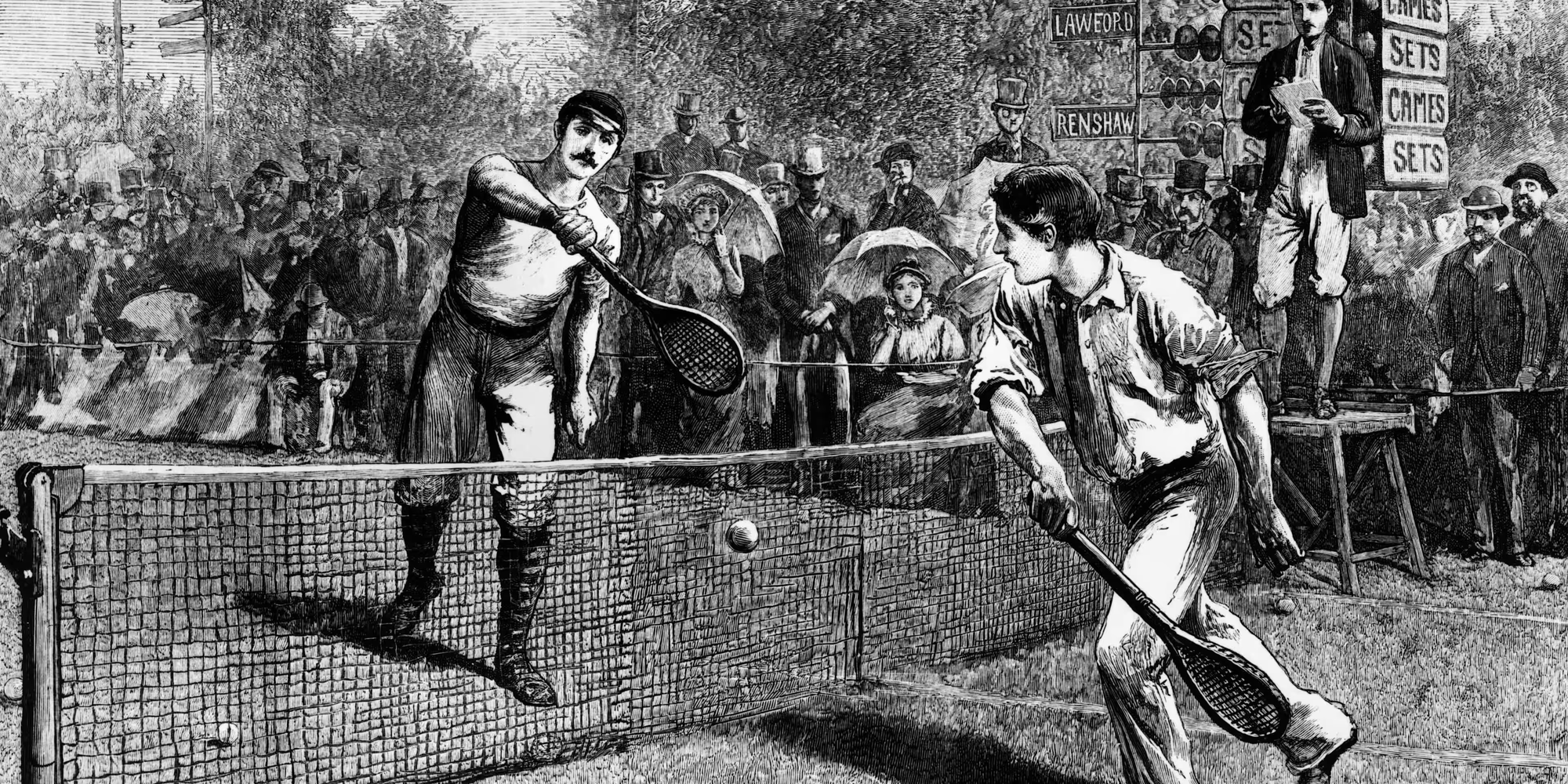 Early days when Wimbledon was first played