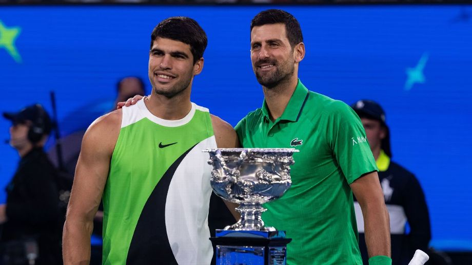 Carlos Alcaraz and Novak Djokovic in the finals of Australian open