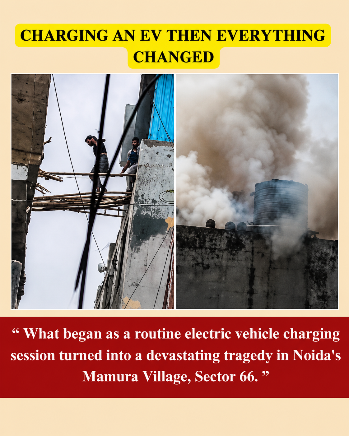 Fire Breaks Out at a Village in Noida 