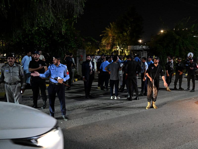 Tight security outside Islamabad hospital during Imran Khan’s medical visit