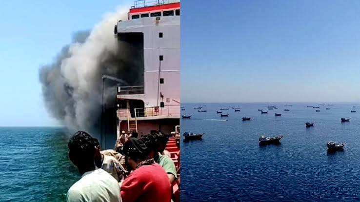 Indian Seafarer Killed, 19 Evacuated after Torpedoes Hit Ship off Oman Coast