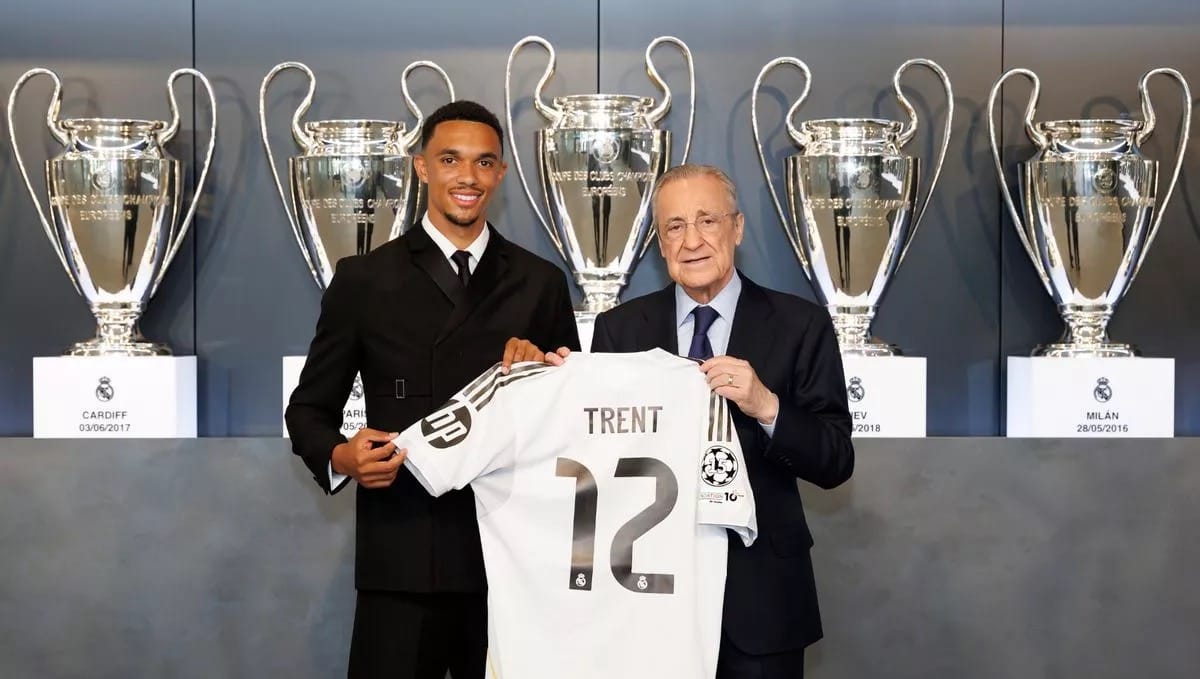 Trent Alexander Arnold completes a sensational move to Real Madrid.