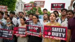 Doctors protesting in Bengal for women's safety.