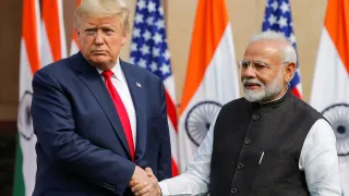 US President Trump and PM Modi.