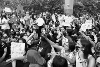 back gate area of Lady Shri Ram College For Women, DU, bustled with slogans of “Azaadi” on the evening of 23rd September