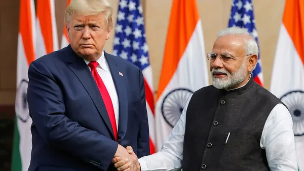 US President Trump and PM Modi.