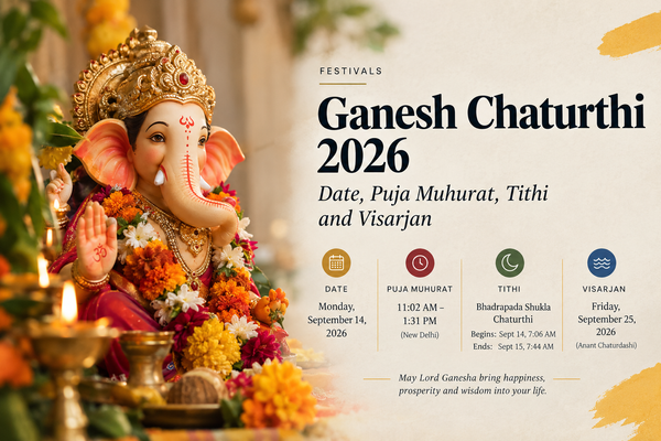 Ganesh Chaturthi 2026: Date, Puja Muhurat, Tithi and Visarjan