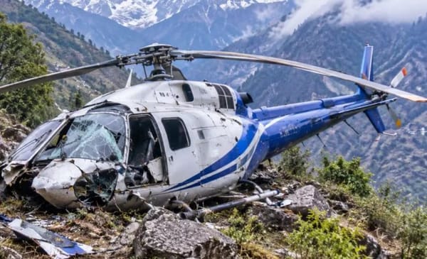 Helicopter Crashes Near Joshimath 