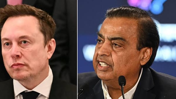 Elon musk and Mukesh Ambani 